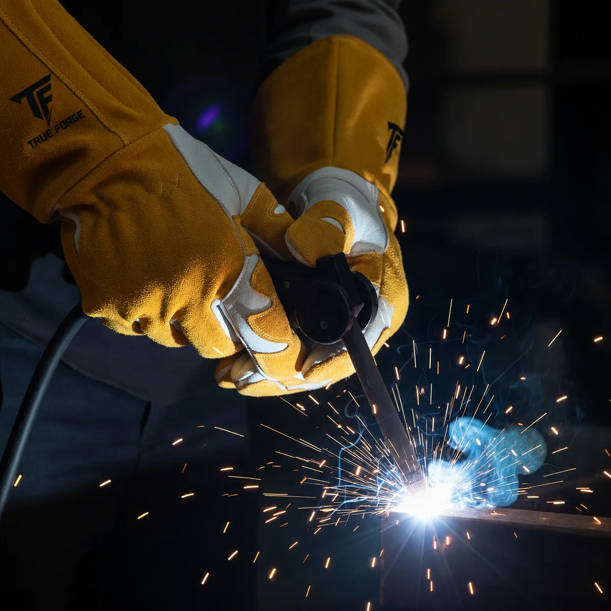 True Forge welding gloves in use